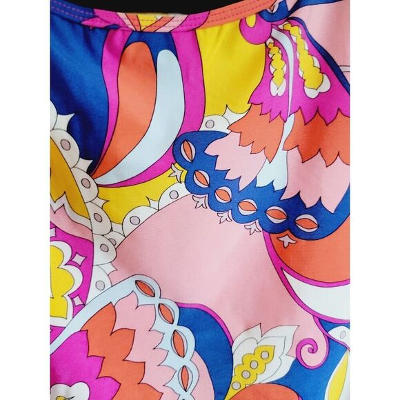 Trina Turk XS Colorful Tunic Blouse Top Stretch Womens Size X- Small Psychadelic - Picture 3 of 6